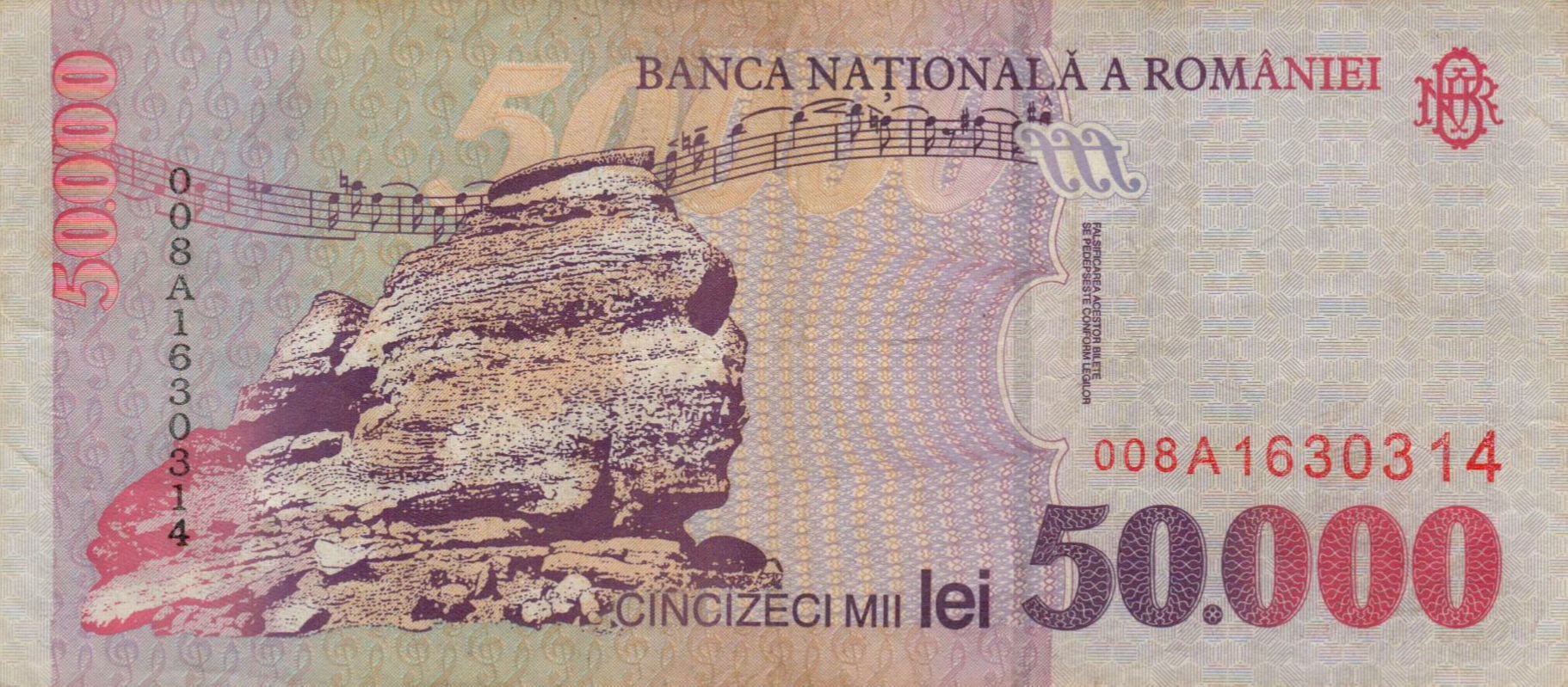 Romania 50000 1998 VF P-109A